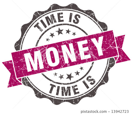 time is money grunge violet seal isolated on white time is money grunge violet seal isolated on white 13942723