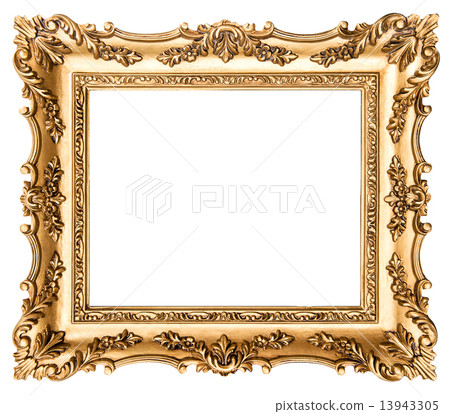 Vintage golden picture frame. Antique style object 13943305