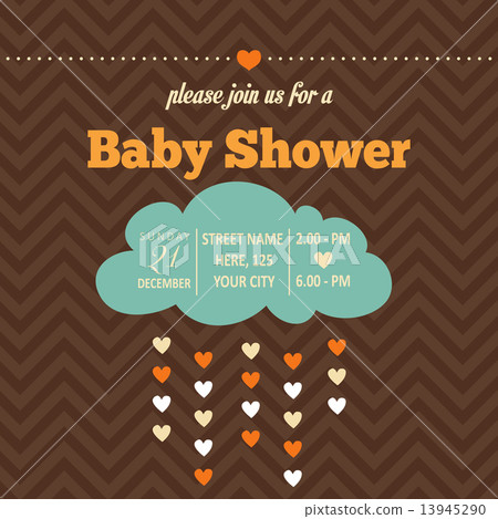 baby shower invitation in retro style baby shower invitation in retro style 13945290