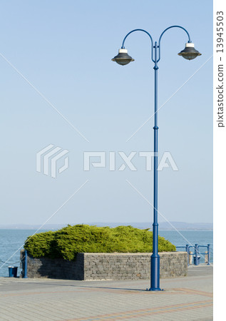 Vintage Blue Lamp Post 13945503