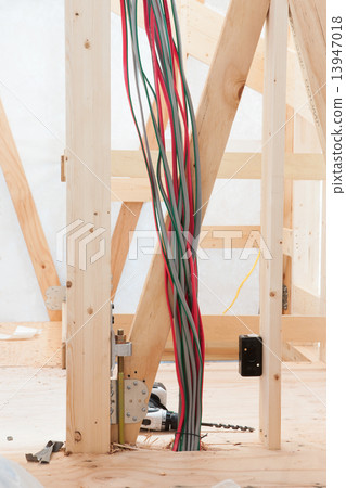 Electrical wiring inside the housing construction room 13947018