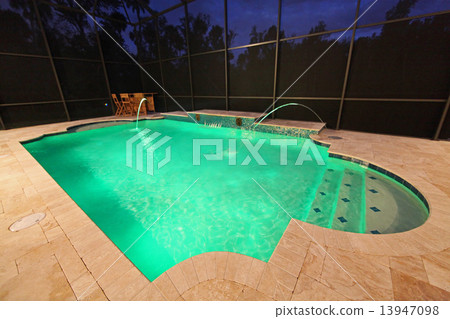 Pool at Night 13947098