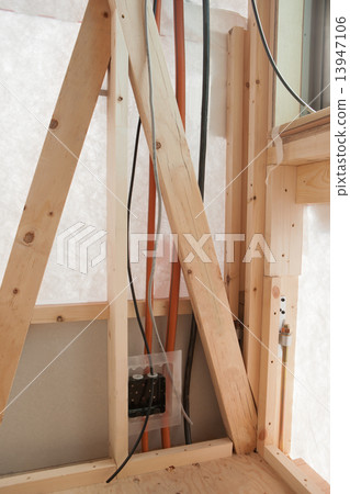 Electrical wiring inside the housing construction room 13947106