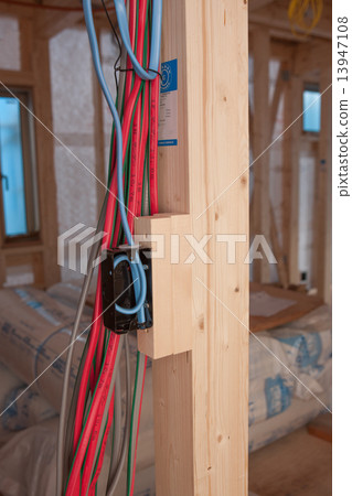 Electrical wiring inside the housing construction room Electrical wiring inside the housing construction room 13947108