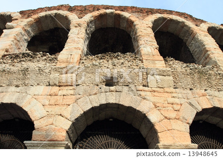 details of ancient arena of Verona, unesco world heritage, Italy 13948645