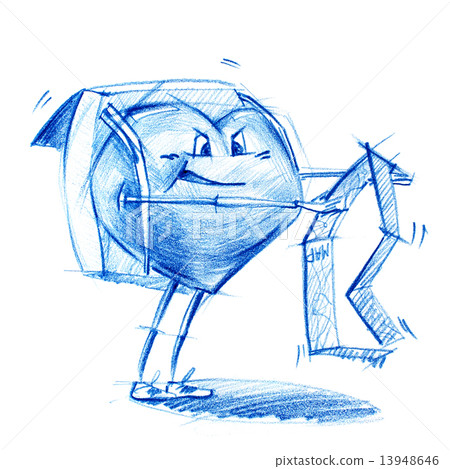 Lost Backpacker with Map. Set with Characters Hearts 13948646