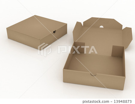 3d boxes for pizza isolated on white background 3d boxes for pizza isolated on white background 13948873