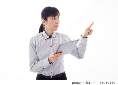 Middle women watching materials Middle women watching materials 13949449