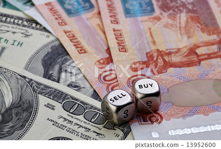 USD RUB banknotes, dices cubes 13952600