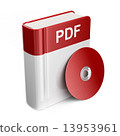 PDF book download file. 3D Icon isolated 13953961
