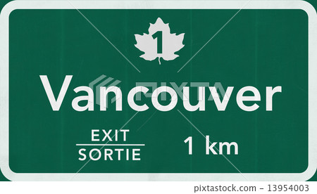 Vancouver Transcanada Highway Sign Vancouver Transcanada Highway Sign 13954003