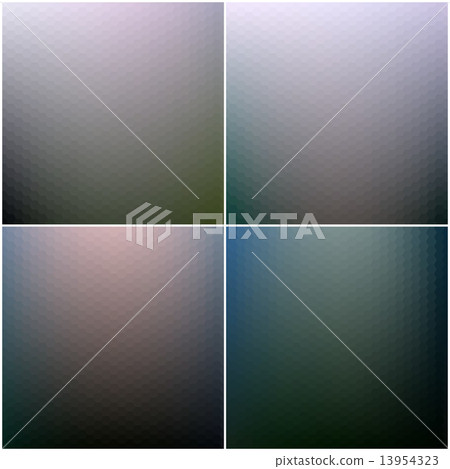 Abstract blurred hexagonal backgrounds set 13954323