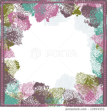 Hand painted textured cheerful frame Hand painted textured cheerful frame 13954353