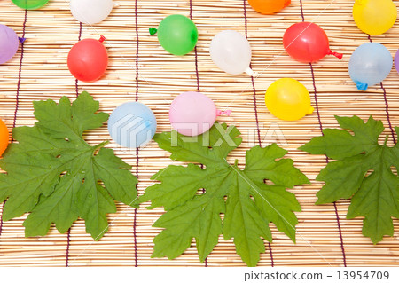 Water balloons and leaves of goya Water balloons and leaves of goya 13954709
