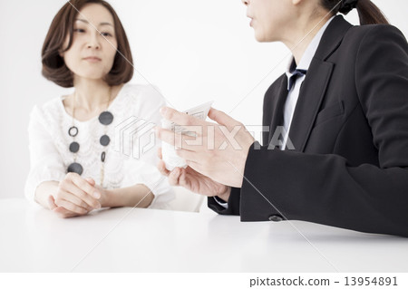 Two middle women who tried cosmetics Two middle women who tried cosmetics 13954891