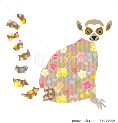 Flower pattern wolverine lemur 13955996