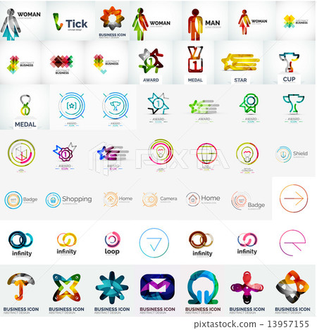 Abstract company logo vector collection - Stock Illustration [13957155 ...
