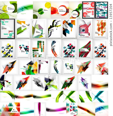 Collection of geometric shape abstract backgrounds Collection of geometric shape abstract backgrounds 13957204