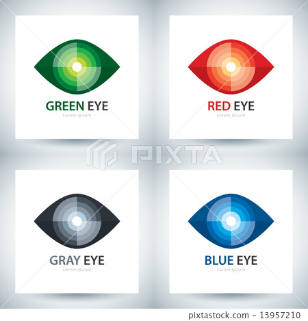 Cyber eye icon set Cyber eye icon set 13957210