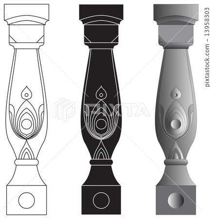 Set of three balusters 13958303