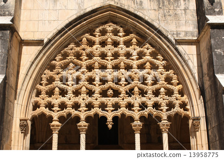 Carvings in Dominican monastery in Batalha, Portugal 13958775