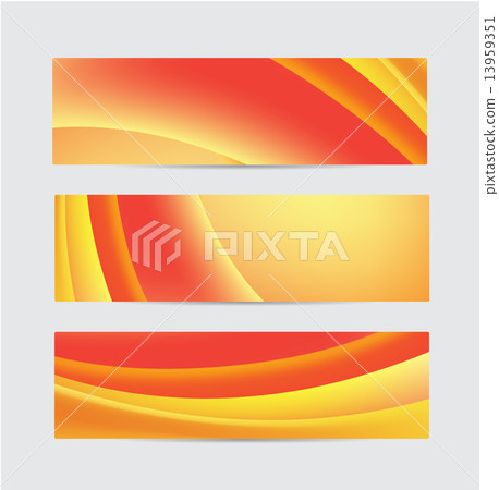 set of vector abstract wavy banners 13959351