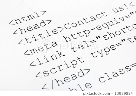Printed internet html code 13959854