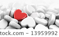 Unique love heart. 3D Illustration 13959992