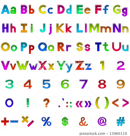 Set of letters and numbers, buttons Set of letters and numbers, buttons 13960119