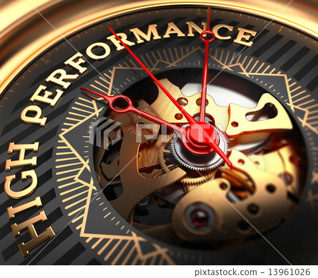 High Performance on Black-Golden Watch Face.  13961026