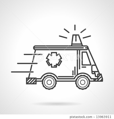 Black vector icon for ambulance car 13963911