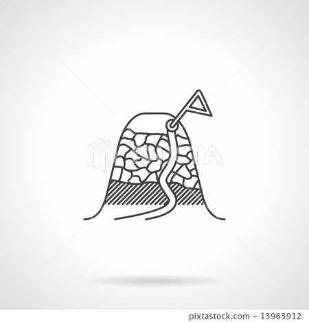 Black vector icon for mountain peak Black vector icon for mountain peak 13963912