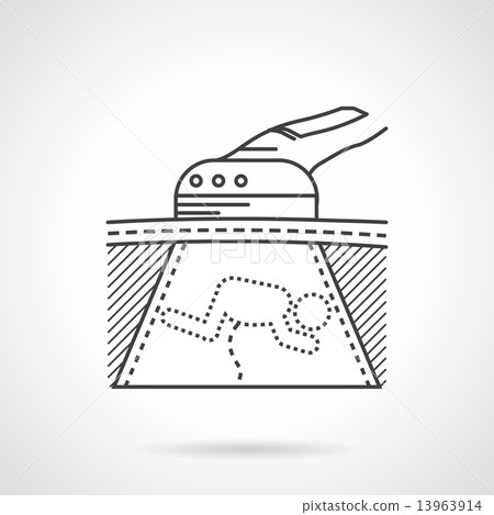 Black vector icon for ultrasound scan 13963914