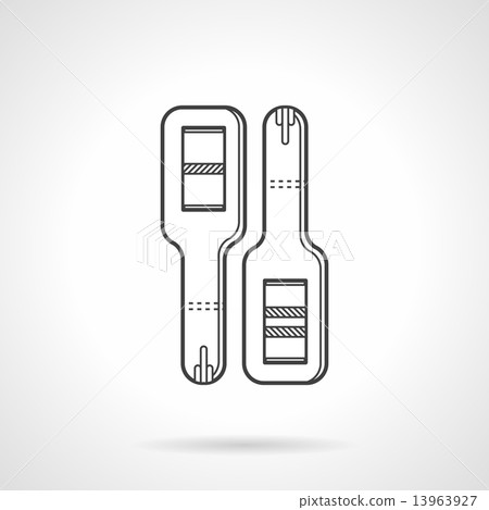 Black line vector icon for pregnancy tests 13963927