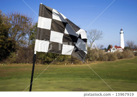 Golf course by Lake Michigan 13967919