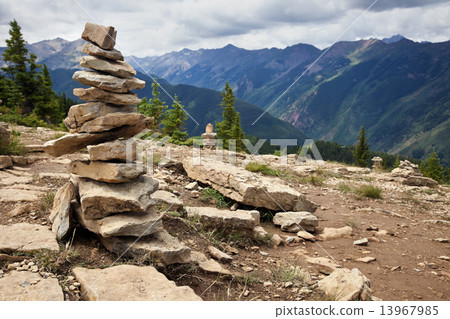 Stones on the tourist trail 13967985