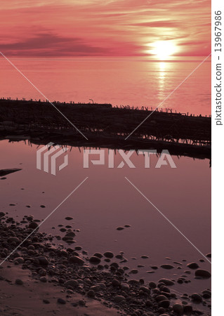 Ship wreck at sunset Ship wreck at sunset 13967986