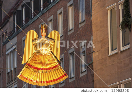 Christmas decorations on Hauptmarkt. 13968298