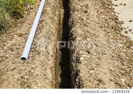 Plastic conduit ready to be installed Plastic conduit ready to be installed 13968426