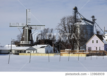 Windmill in Golden, Illinois 13968939