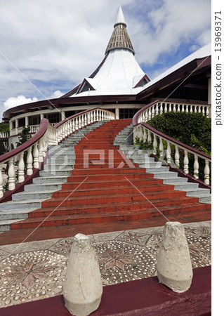 Church in downtown of Nuku'Alofa Church in downtown of Nuku'Alofa 13969371