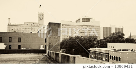 Black and White panorama of Jackson Black and White panorama of Jackson 13969431