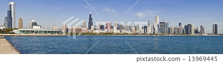 XXXL panorama of Chicago 13969445