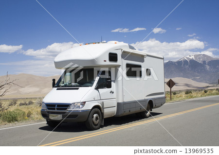 RV driving to Great Sand Dunes National Park 13969535