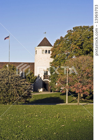 Castle in one of the parks in Chicago 13969703
