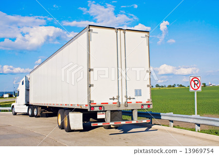 Parked Semi-Truck 13969754