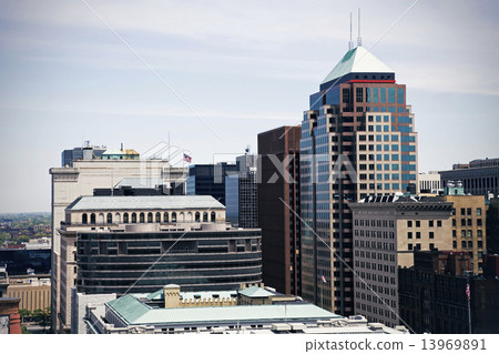 Architecture of downtown Cleveland 13969891