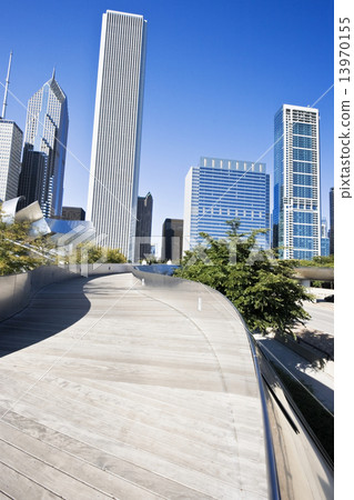 Chicago skyscrapers from Millenium Park Chicago skyscrapers from Millenium Park 13970155