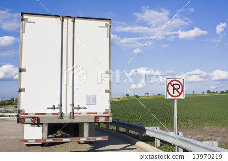 Back of Semi-Truck 13970219