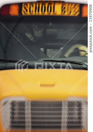 Yellow school bus in motion Yellow school bus in motion 13970906